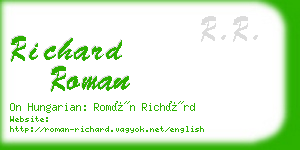 richard roman business card